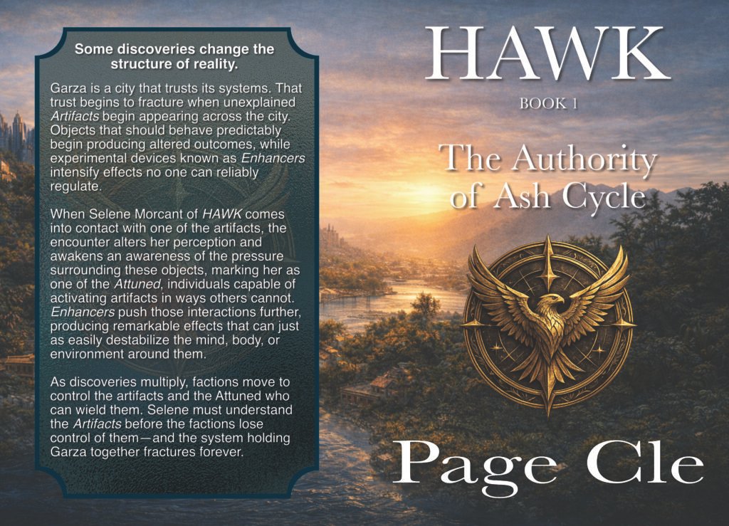 Authority of Ash - Book 1: HAWK - Full Book Cover Art